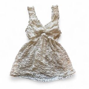 Vintage Y2K Fairycore White Lace Rue21 Ruffle Detail Tank Top 🤍
